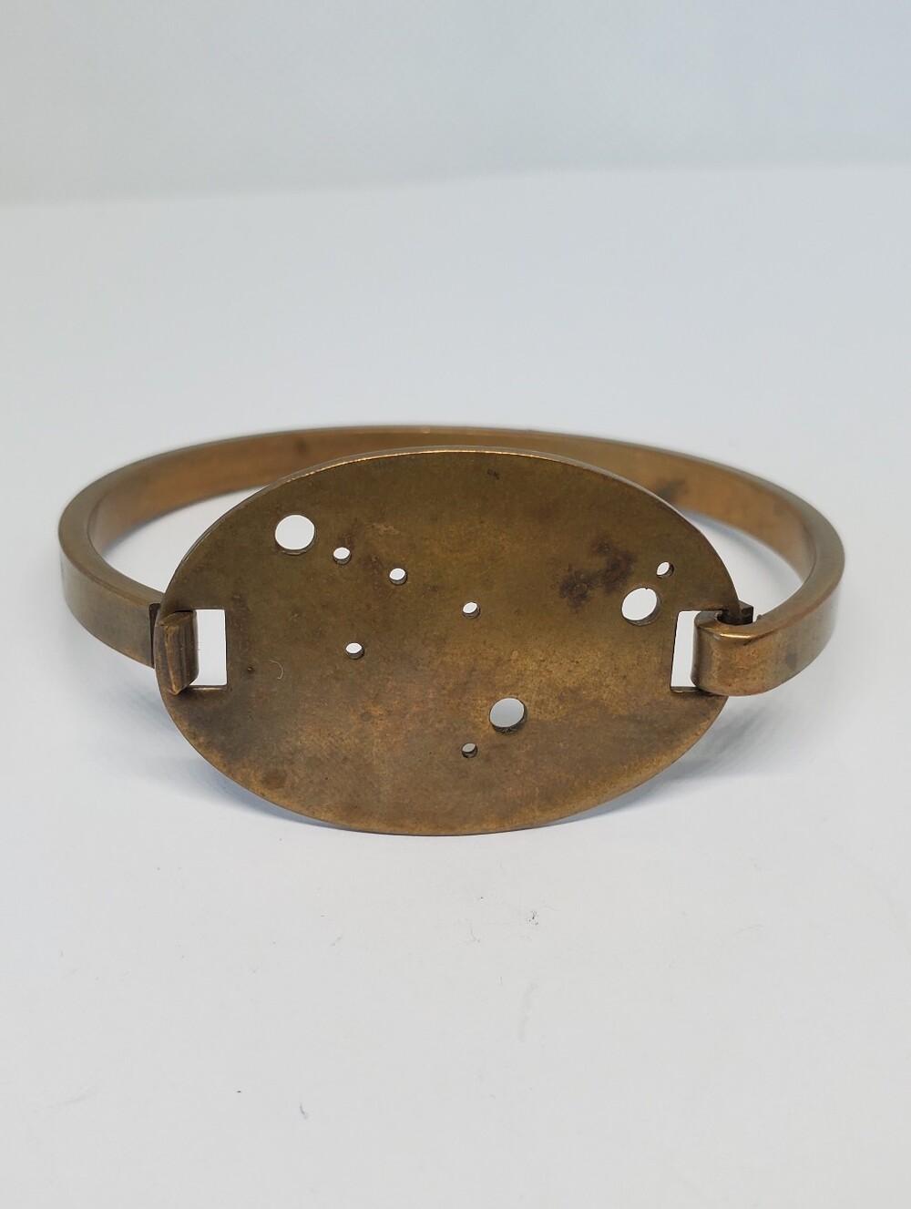 Solid Brass Capricorn Constellation Hook And Eye Bracelet